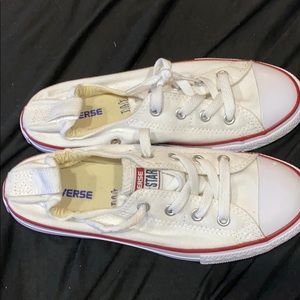 WHITE CONVERSE KIDS GIRLS